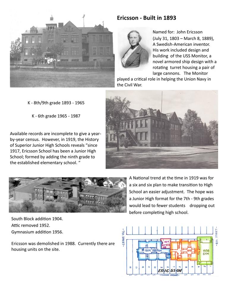 john ericsson school in superior